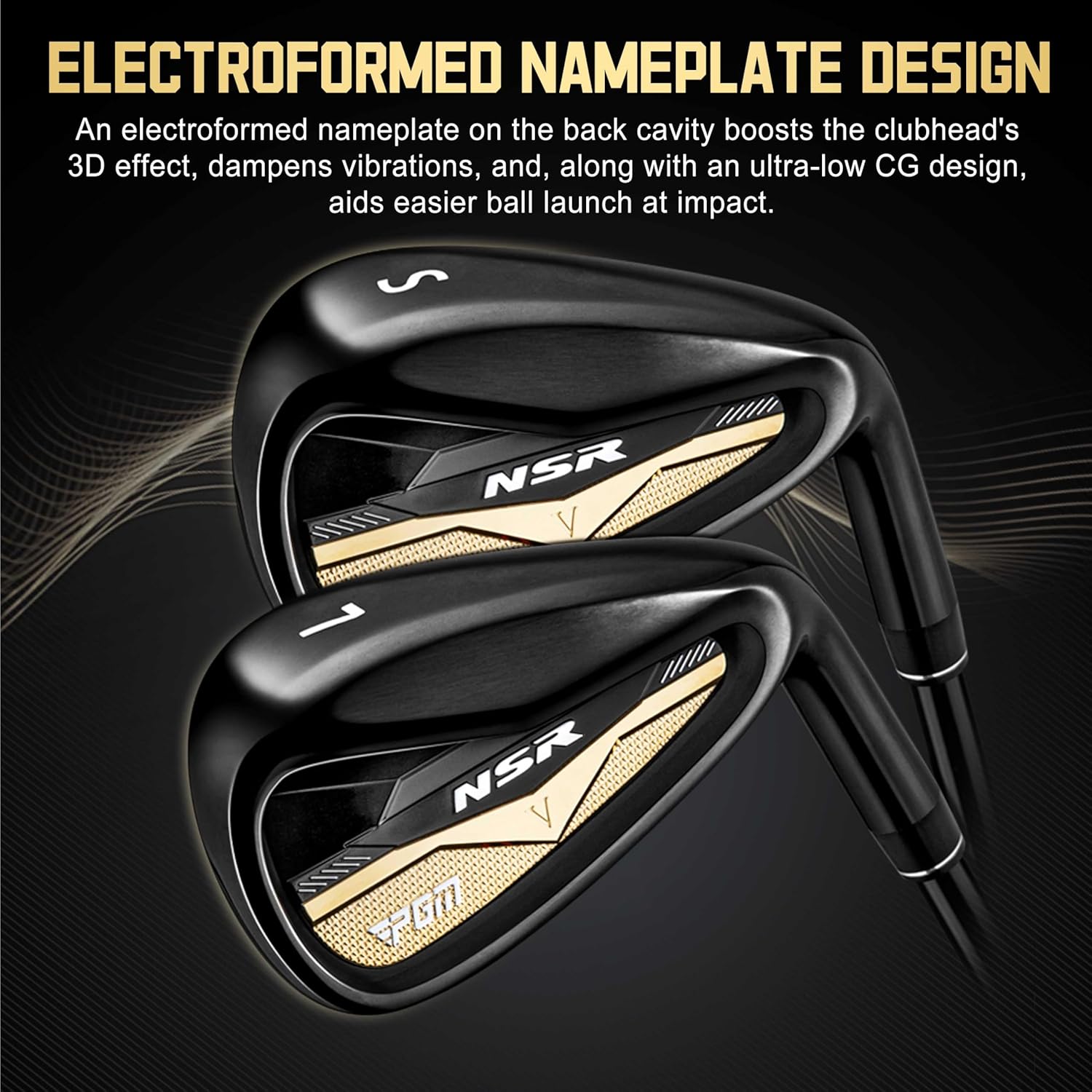 PGM NSR V 18 Piece Men's Complete Golf Club Sets - Adjustable Loft Titanium Driver (0.86 COR), Precision Weighted Fairway Woods, Forged Irons, CNC Milled Putter, with Stand Bag - Right Handed