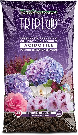 TerComposti Triple Acid Soil 45/70L Professional Protein Blend with Peat for Drainage PH 4.5 Acid (45L)