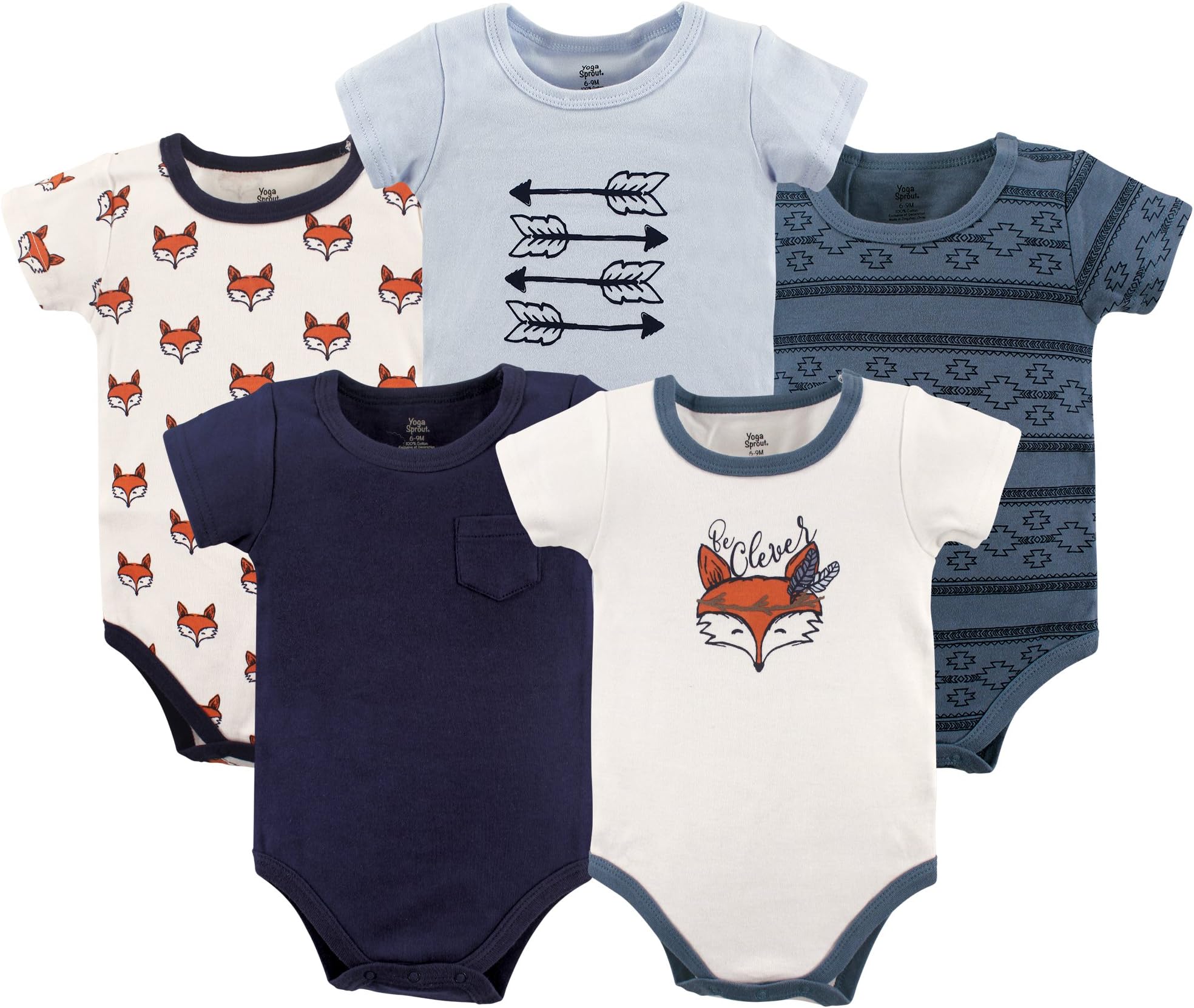 Yoga Sprout Unisex Baby Cotton Bodysuits