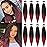 Pre Stretched Braiding Hair 8 Packs - 18 Inch Ombre Braiding Hair,Two Tone Yaki Texture Prestretched Crochet Braids Hair,Professional Synthetic Hair Extension Itch Free Hot Water Setting(18T1B/Bug)