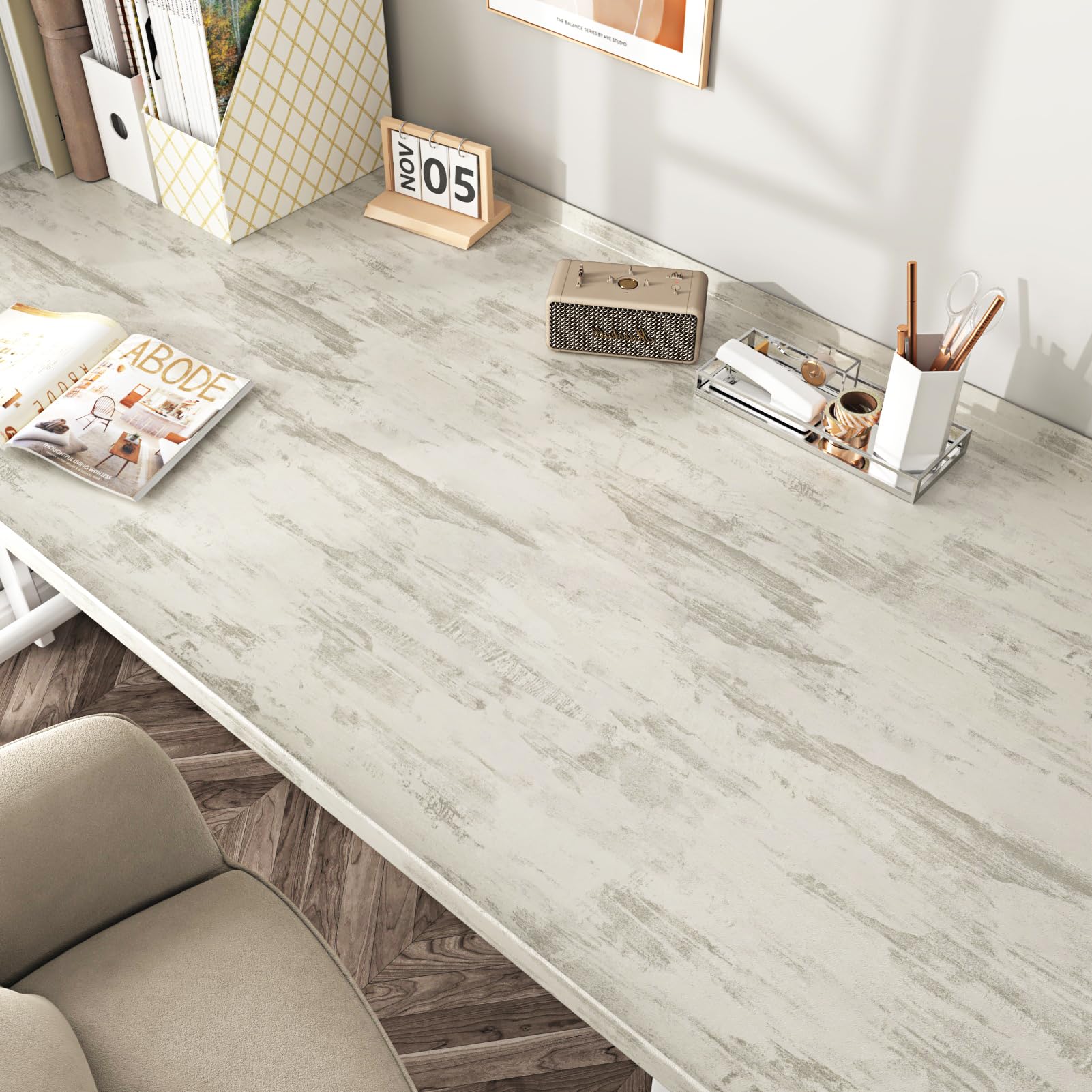 Yullpaper Tapete Holzoptik Beige Möbelfolie Selbstklebend Ab