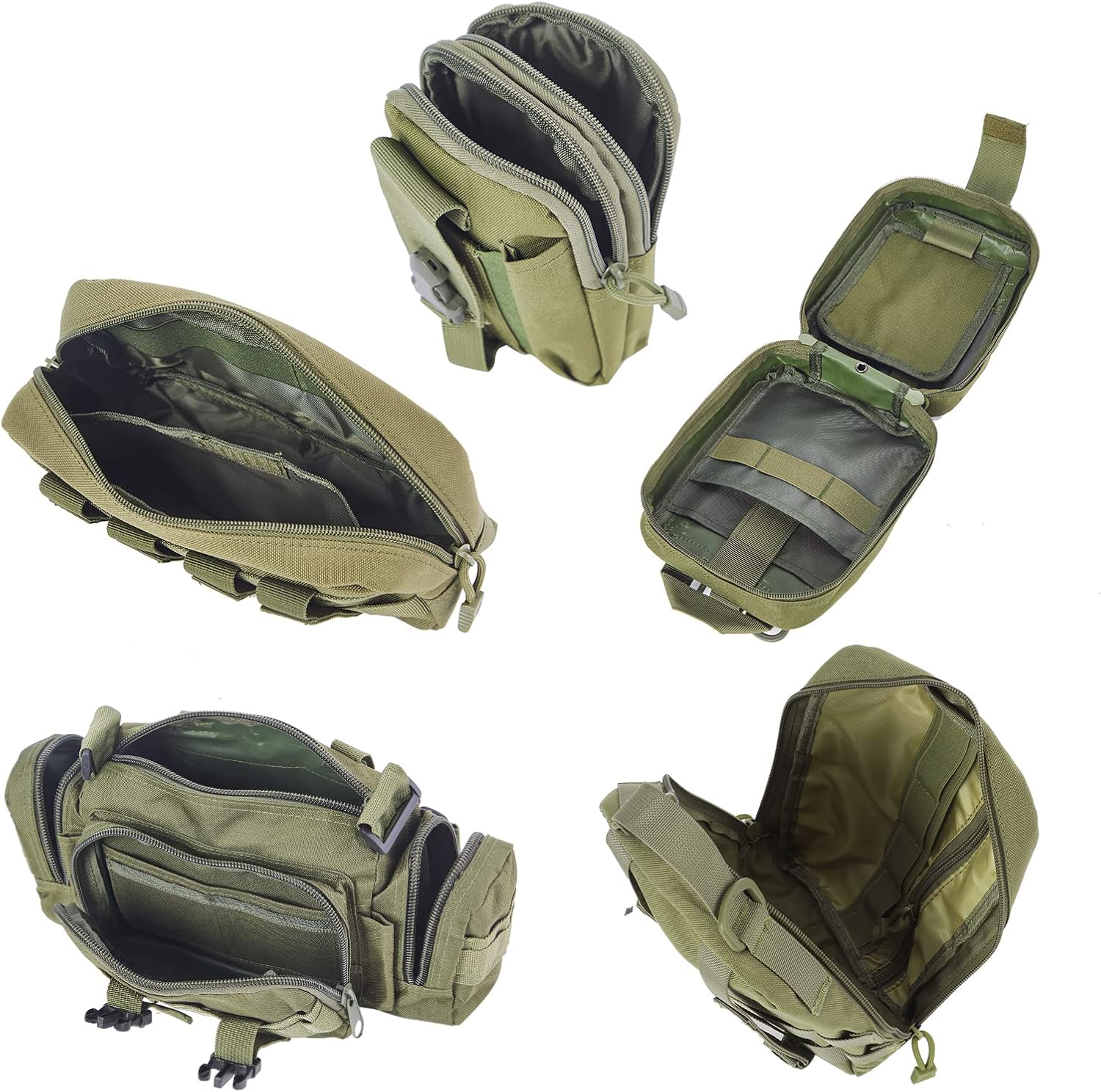 Universal Tactical Seat ​Back Organizer Vehicle Molle Panel Organizer Storage Bag with 5 Detachable Molle Pouch for All Vehicel Such as Jeep,Truck,SUV, Car, Ford,Chevy etc