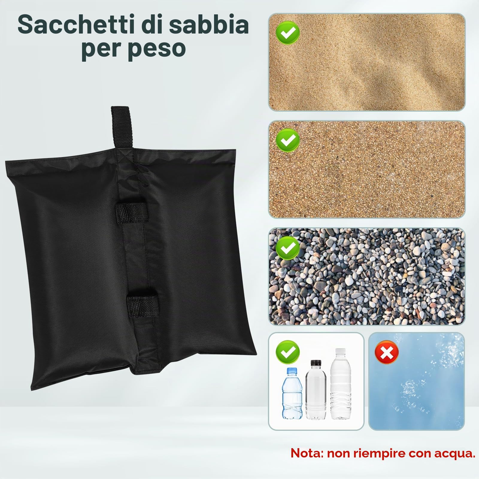 WOLTU Gazebo da Giardino 3x3m con Pannelli Laterali sacchi di sabbia Beige