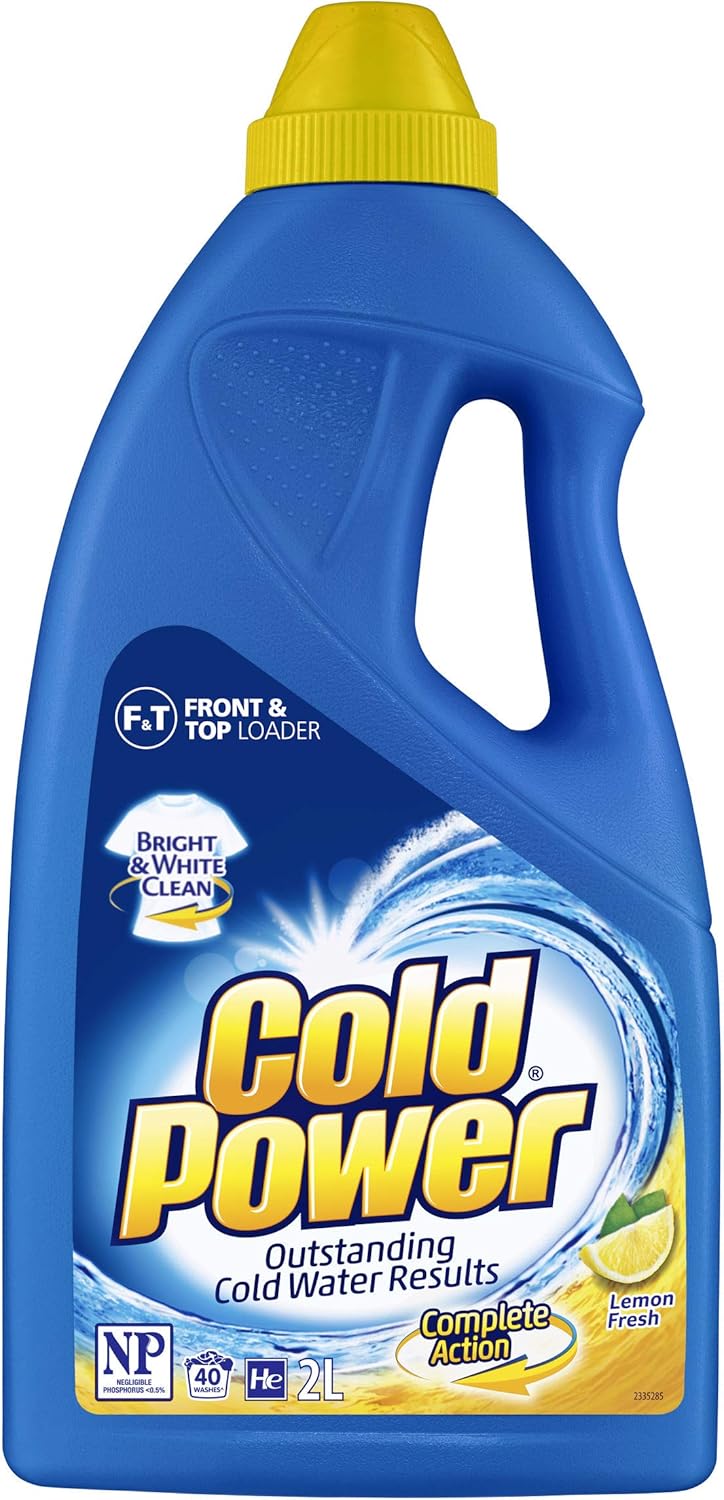 Cold Power Regular Complete Action, Lemon Fresh, Liquid Laundry Detergent, 40 Washloads Amazon