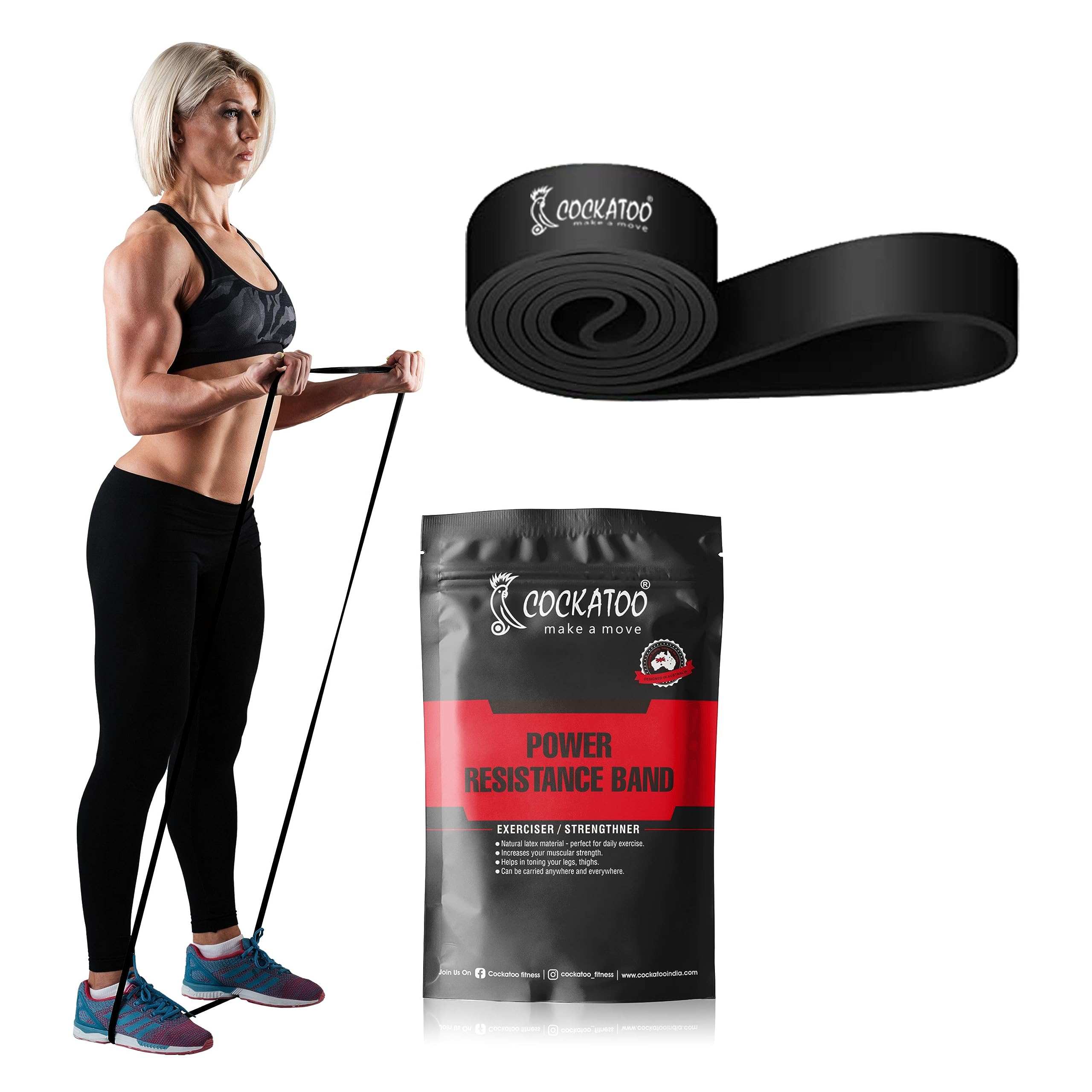Cockatoo Resistance Band for Workout, Loop Bands for Exercise, Resistance Bands Set for Legs, Working Out, Muscle Training, Physical Therapy (B0C3466XC7) Amazon Price History, Amazon Price Tracker