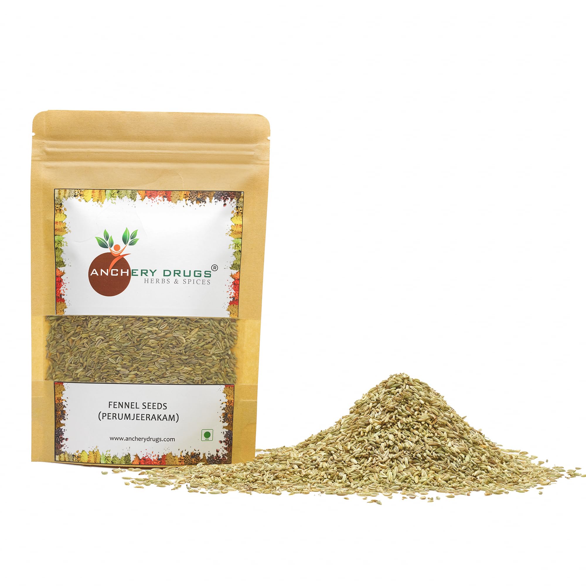 Anchery Drugs Fennel seed, Perinjeerakam, Saumph ke beej, Saunf (500 gms)