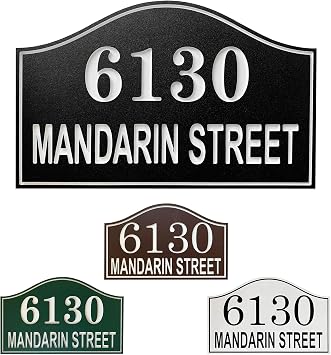 Carvature House Numbers with Street Name, Address Plaque House, Address Number House, Address Sign, House Number Sign, Address Plaque, Housewarming Gift, Wedding Gift, 15.25" x 9.5"