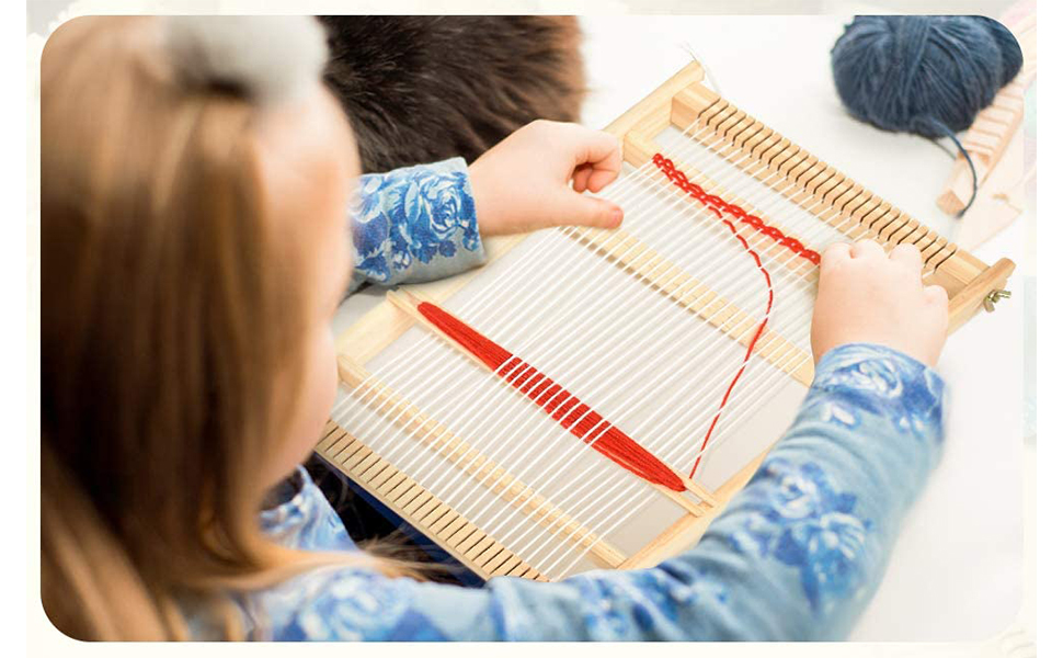 Kit Tessitura Per Principianti JMIATRY - Telaio In Legno 40x30cm Con Accessori Per Lavori A Maglia - Foto 13