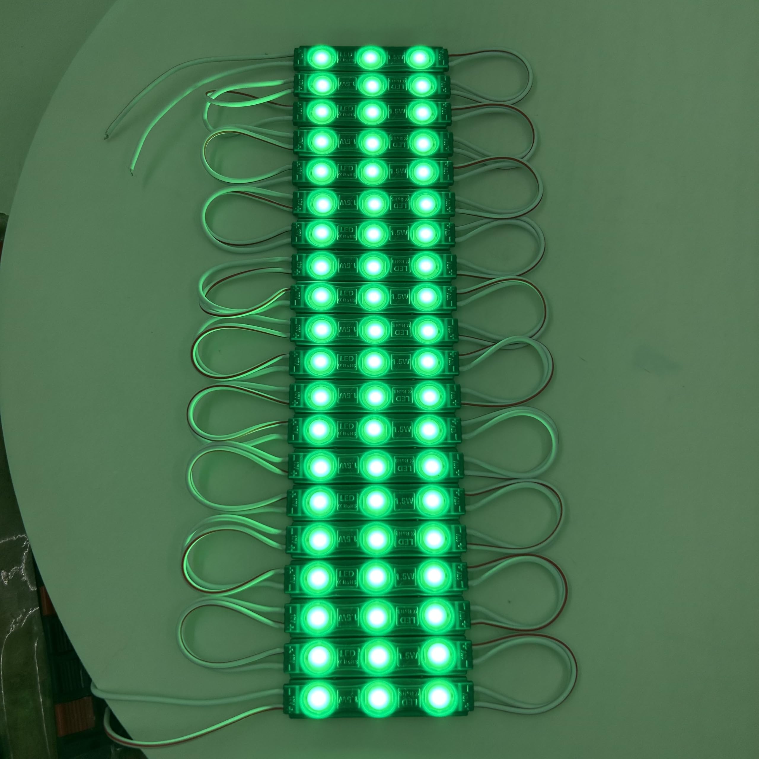 200 PZ 110 V AC LED Modulo Luce 1.5 W Verde Storefront Luci con Nastro Adesivo Retro per Gonfiabili Lettera Decorativa Lightbox Segni Pubblicitari