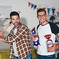 Vista 5 de HOTOP 100 bolsas de celofán de béisbol, regalos de fiesta de béisbol, bolsas de regalo de béisbol, bolsas de golosinas de béisbol, bolsas de dulces