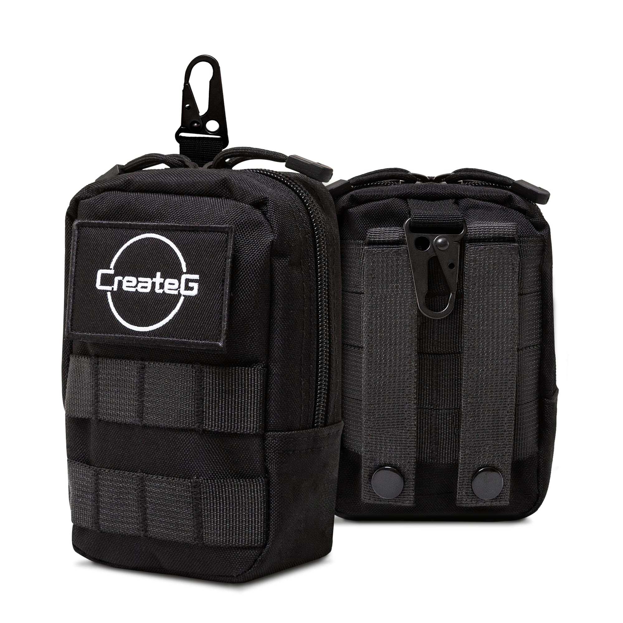 Golf Tee Bag, Professional Zipper Golf Players Valuables Tee/Ball Pouch Bag, Zipper Golf Utility Pouch with Clip to Attach on Golf Bag and Waist