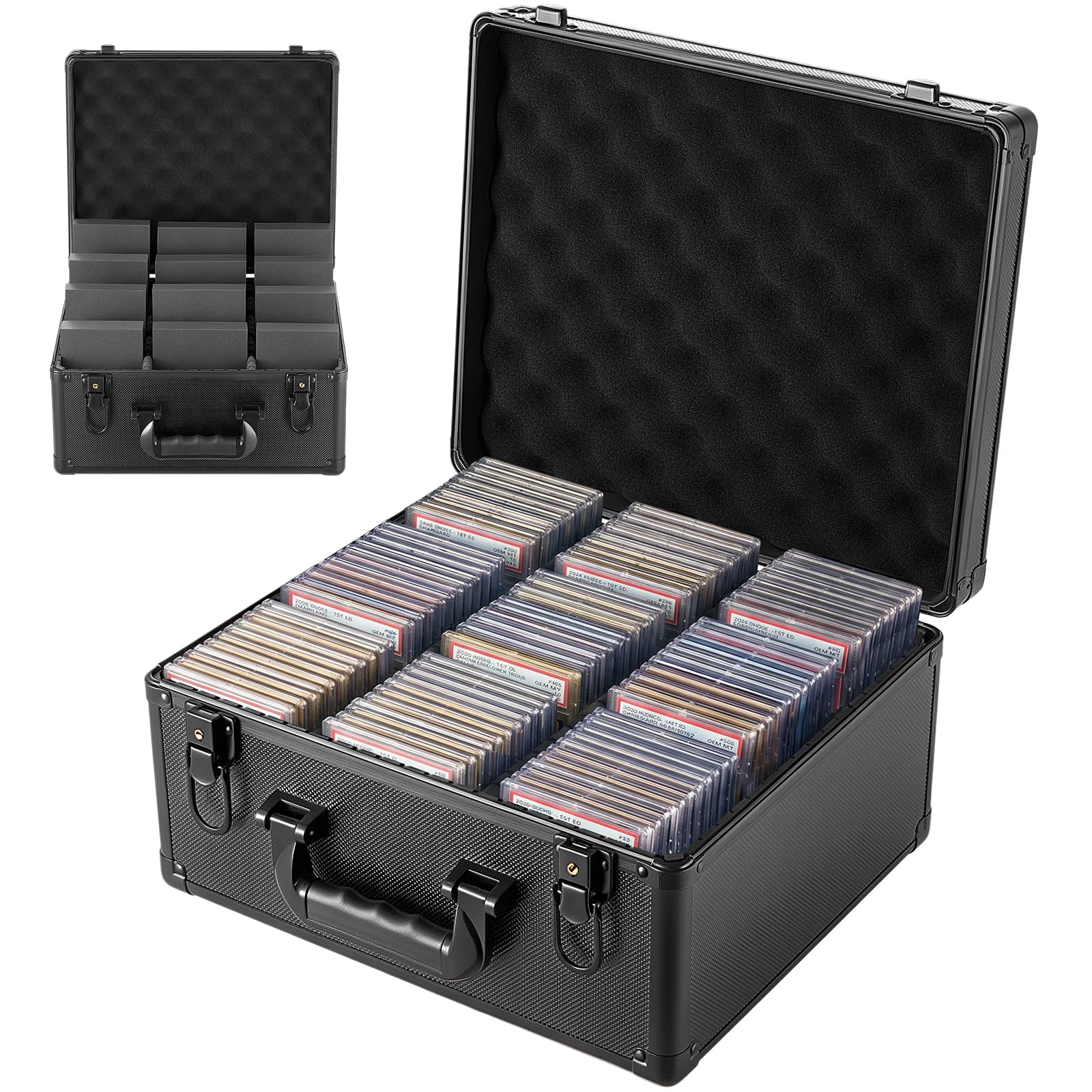VEVOR Boîte de Rangement Carte Gradée 180 PSA 3 Rangées Mallette à Serrure
