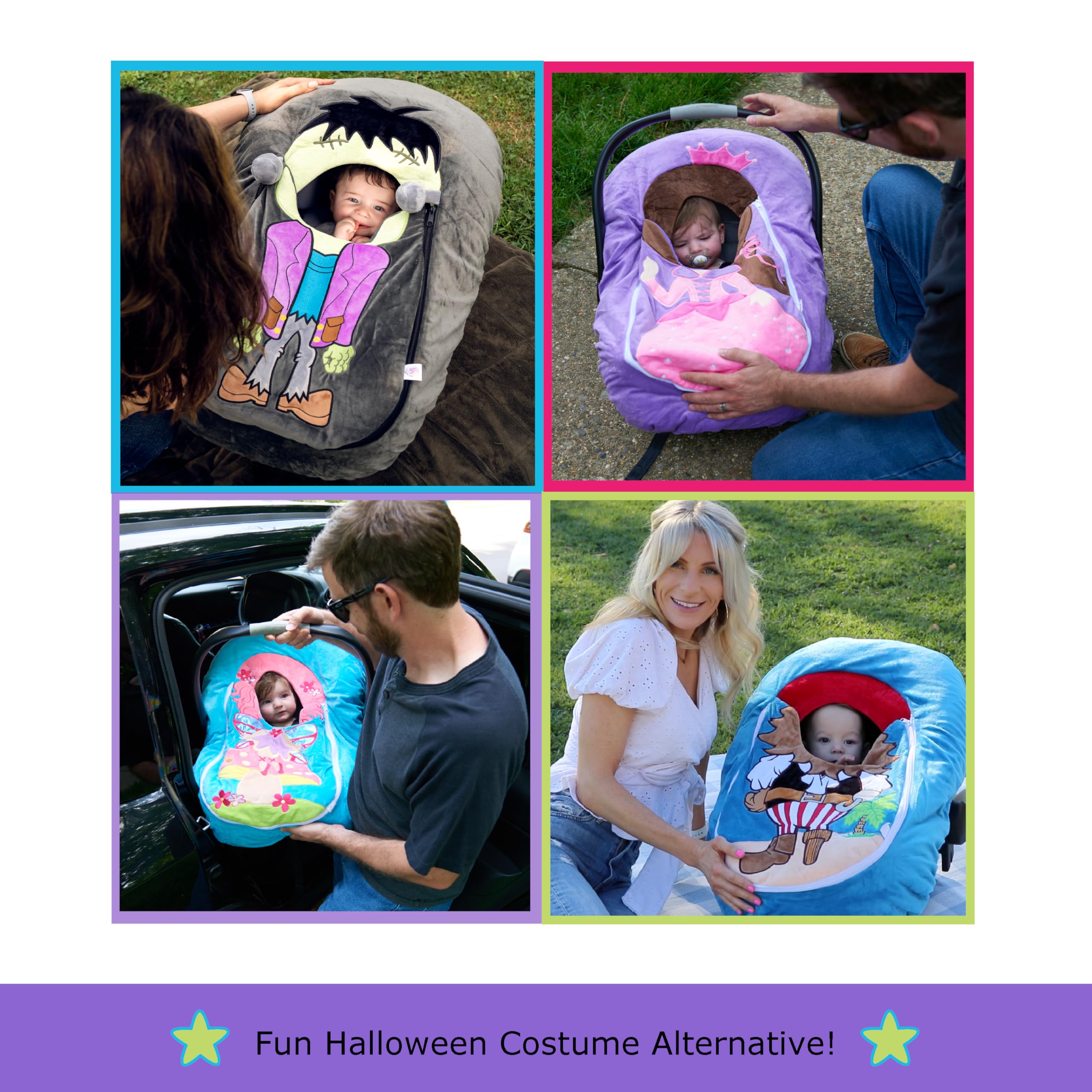Coprisedile per auto, elastico, universale, per neonati e ragazze, morbida e calda, stile coperta per seggiolino auto, costume per neonati (fata)