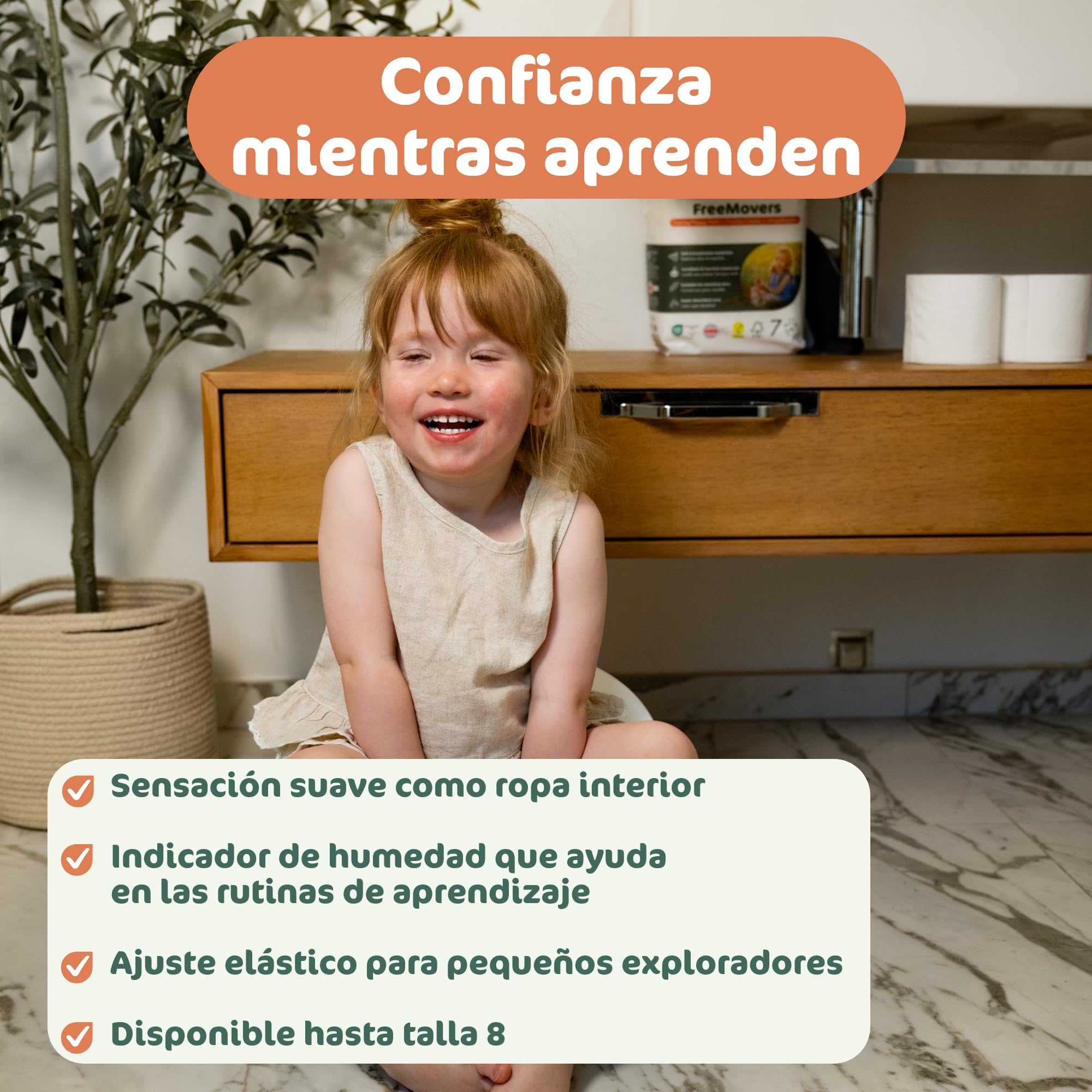 Naty FreeMovers Pañales Braguita, Talla 5 (12–18kg), 80 unidades | Para Piel Sensible, Bebé Pants Hipoalergénicos, Hasta 12 Horas de Protección contra Fugas, Suaves, Sin Perfume, Elástica