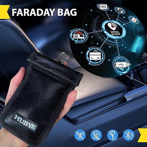 Miniatura 7 de Faraday - Bolsas para tabletas (15 x 10 pulgadas), jaula Faraday con protector para llavero, bolsa Faraday impermeable ignífuga a prueba de EMP,