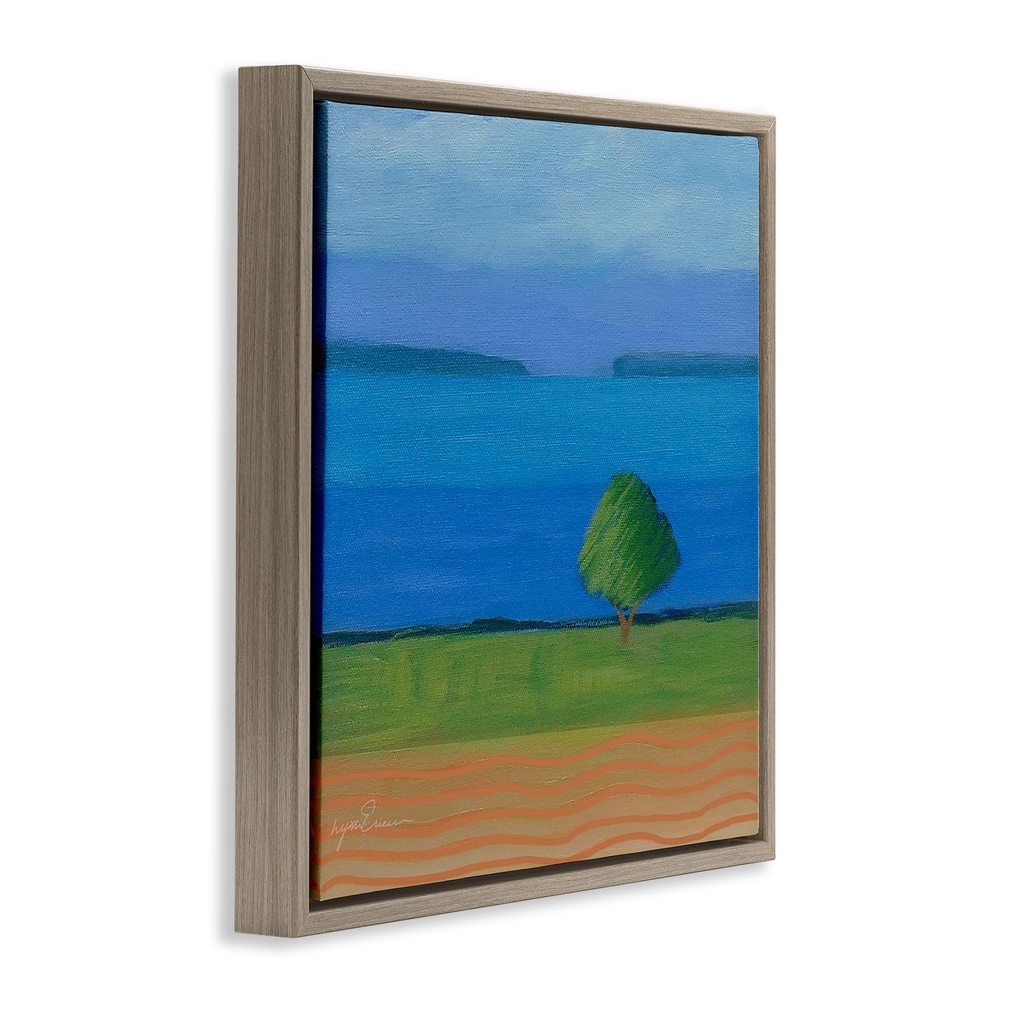 Lone Tree at Spring Cove, tela con cornice galleggiante, 61 x 61 cm