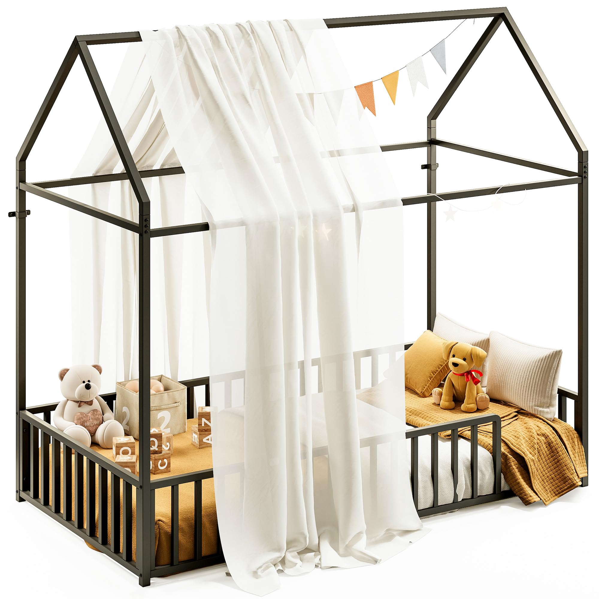 LIKIMIO Twin Floor Bed Frame