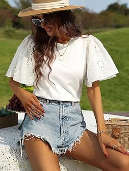 ◆YOUHEE◆ BUTTERFLY APLIQUE TSHIRTS WHITE BUTTERFLY APPLIQUÉ T-SHIRT - White | ZARA United Kingdom