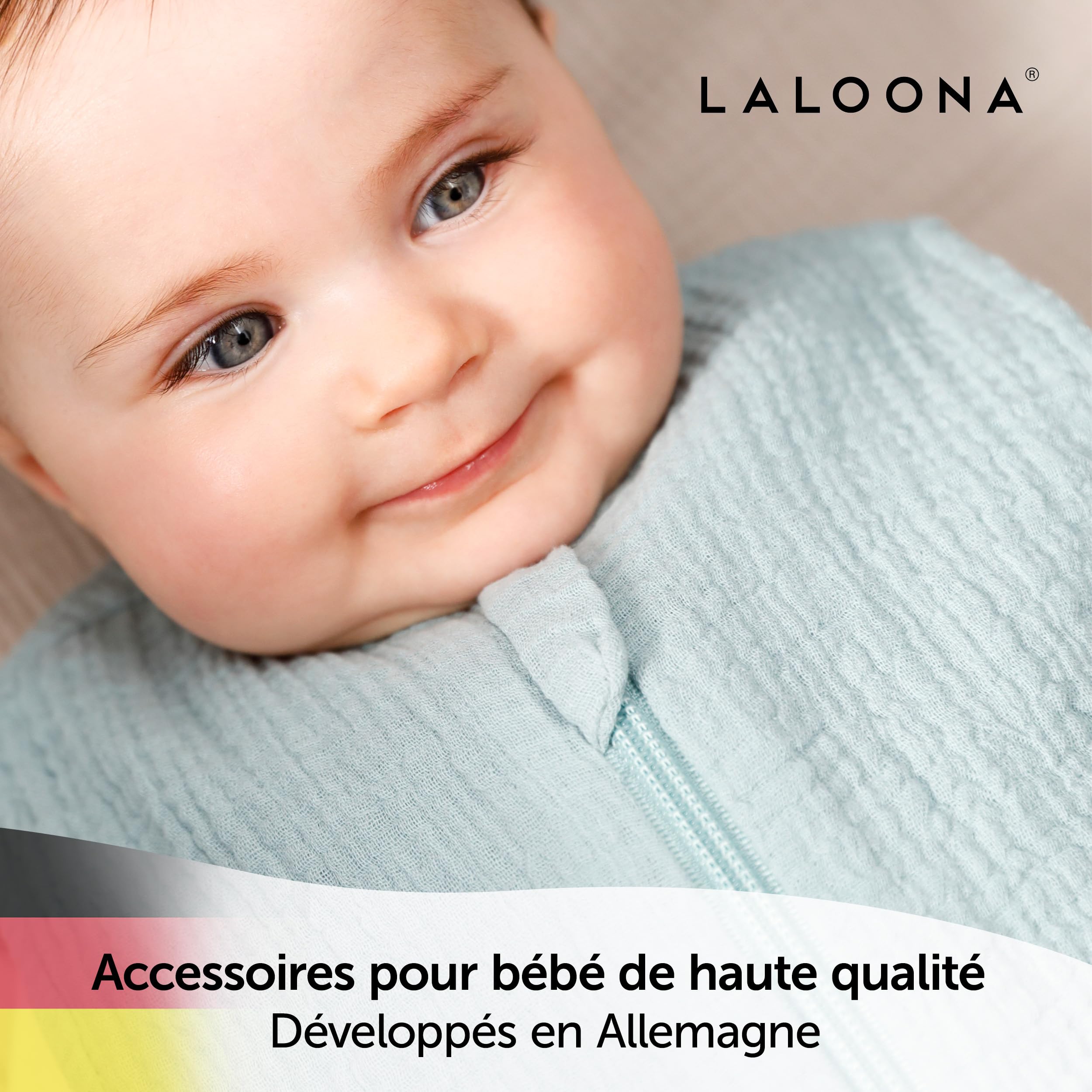 LaLoona Gigoteuse Bébé Été Mousseline sans Manches 0.5 TOG, Turbulette Légère 100% Coton Respirant – Gigoteuse Ete Printemps Certifiée Oeko-Tex - Vert Menthe (110 cm)
