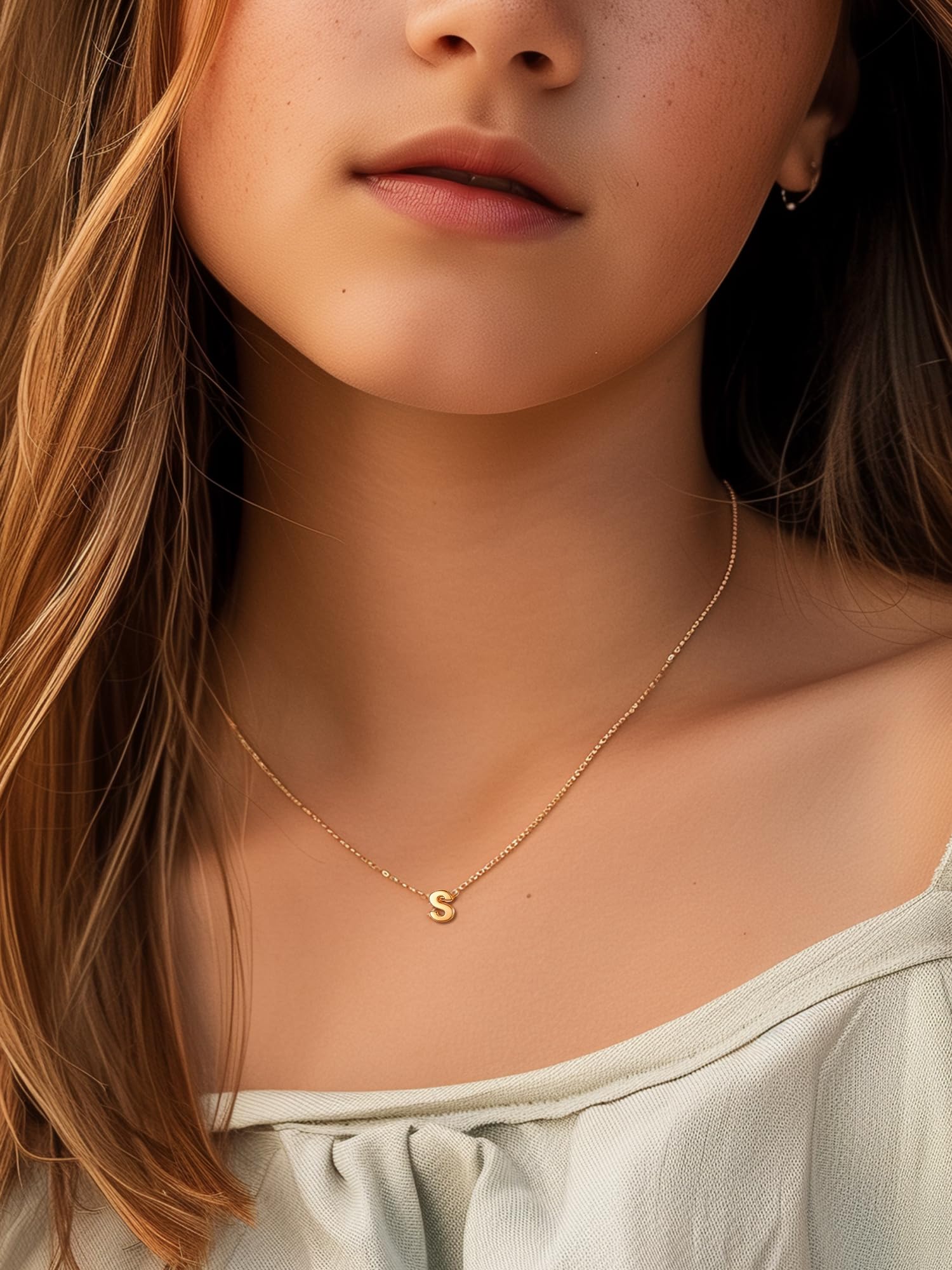 ChicSilver Damen Buchstaben Kette Silber/Gold 925 Silber Halskette mit Buchstabenanhänger A-Z Frauen Mädchen Initial Kette Geschenke für Geburtstag Weihnachten Muttertag | Silberkette Damen 925 Sterling Silber mit A-Z 26 Buchstaben Anhänger Geburtstag Wei