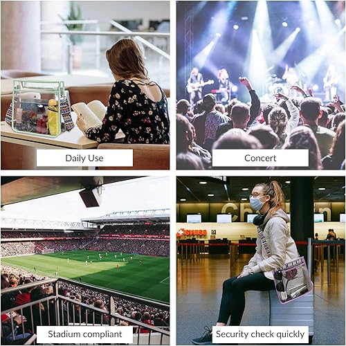 Miniatura 6 de Ryushoyo Clear Bag Stadium Approved Clear CrossBody Bag Women Shoulder Handbag Purse