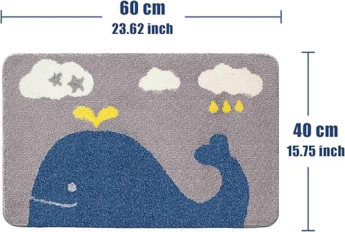 Miniatura 2 de THRILRUG Lindas alfombras de baño, antideslizantes, de microfibra extrasuave, lavables, absorbentes de agua, para niños, juego de alfombras para