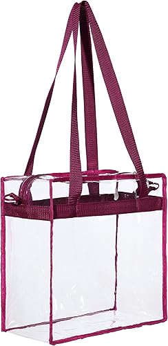 Vista 24 de BAGAIL Bolsas transparentes aprobadas para estadios con cierre de cremallera, bandolera bandolera con correa ajustable
