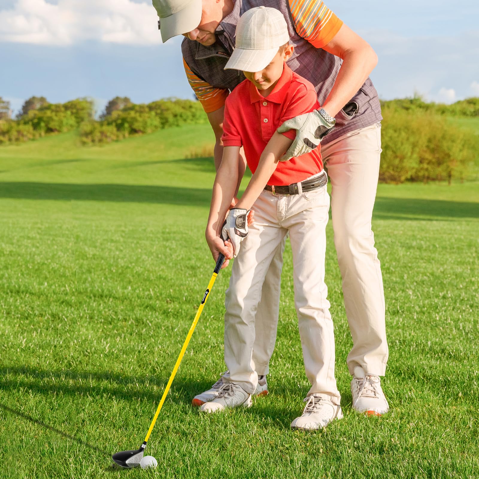 COSTWAY Palo de Golf Junior Madera de Calle 165CC para Niños 8-10 Años Diestro 86cm Fibra de Vidrio