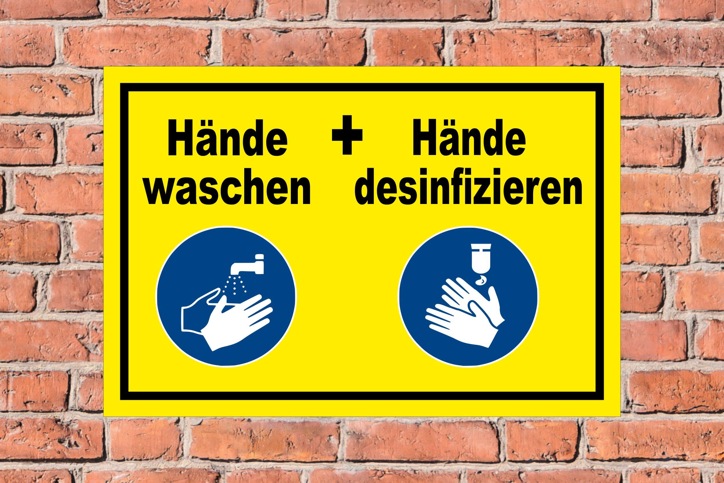 Melis-Folienwerkstatt Schild „Regeln Händewaschen“ – 45x30 Cm, 3 Mm Aluverbund