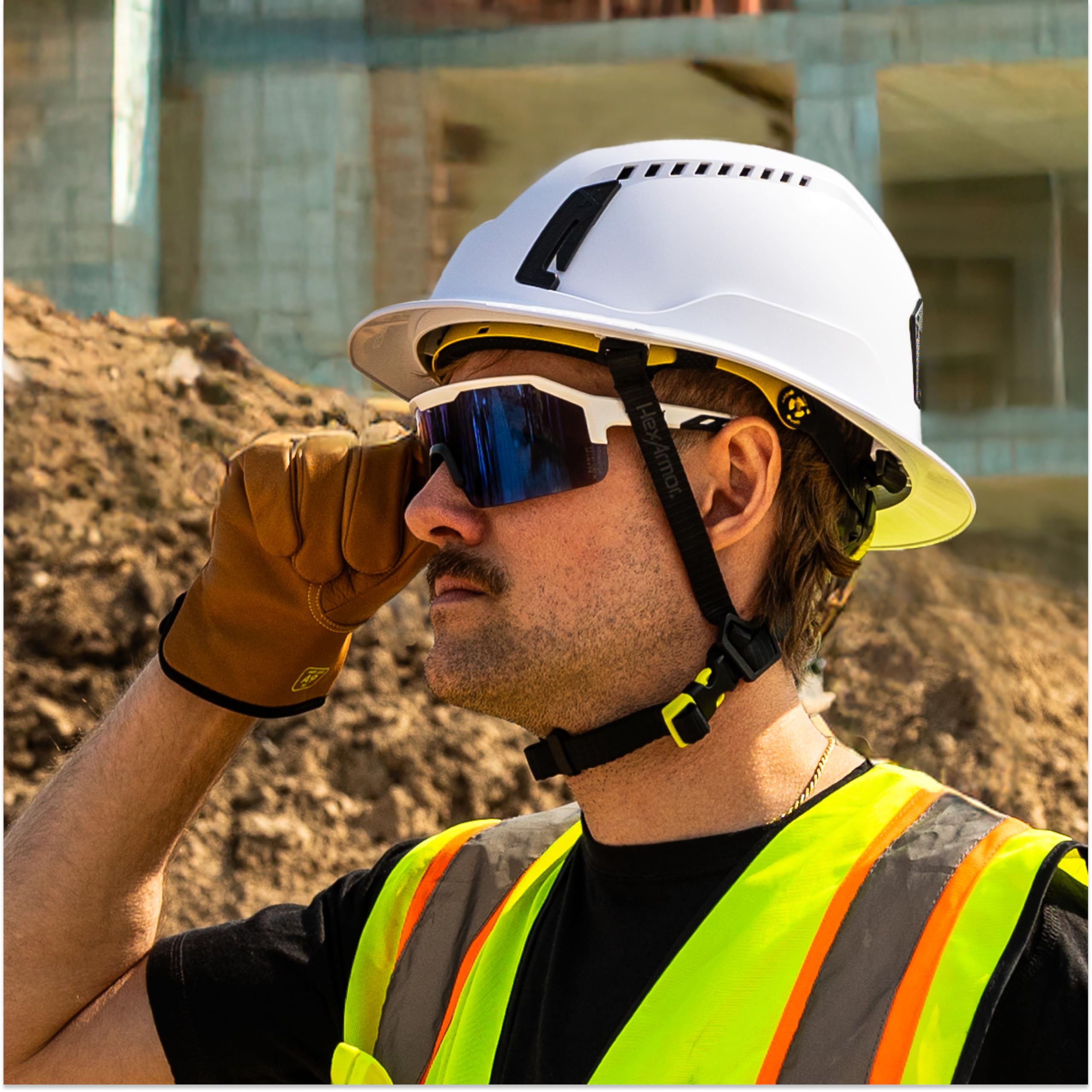 HexArmor Shockwave - Gafas de trabajo de seguridad | ANSI Z87+, UV, antivaho, polarizadas