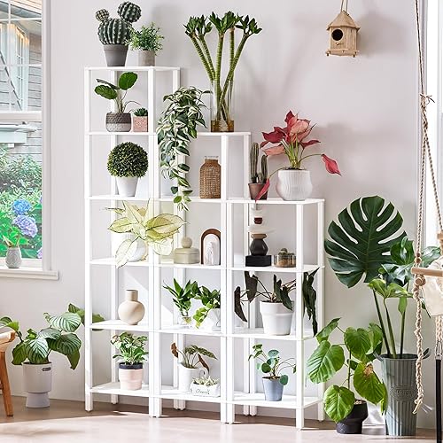 Miniatura 5 de Estantería pequeña y estrecha de 5 niveles de 54 pulgadas de alto, estante delgado para espacios pequeños, estante delgado de granja con