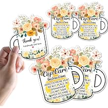 Cup Care Instructions Cards, Tumbler Care Instructions Mug Care Instructions, Cup Care Instruction Insert for Small Business, Customer Directions Cards for Tumbler, Small Online Shop Package Insert
