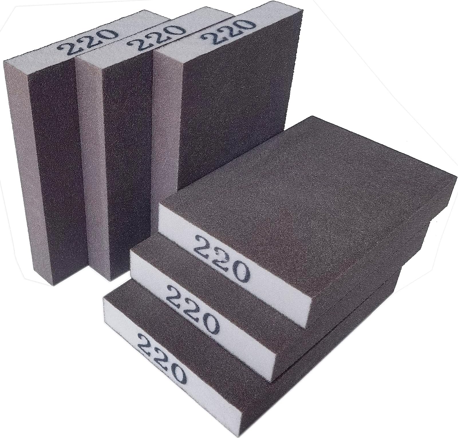 Sanding Sponge,Coarse & Fine Sanding Blocks in 40/60/80/120