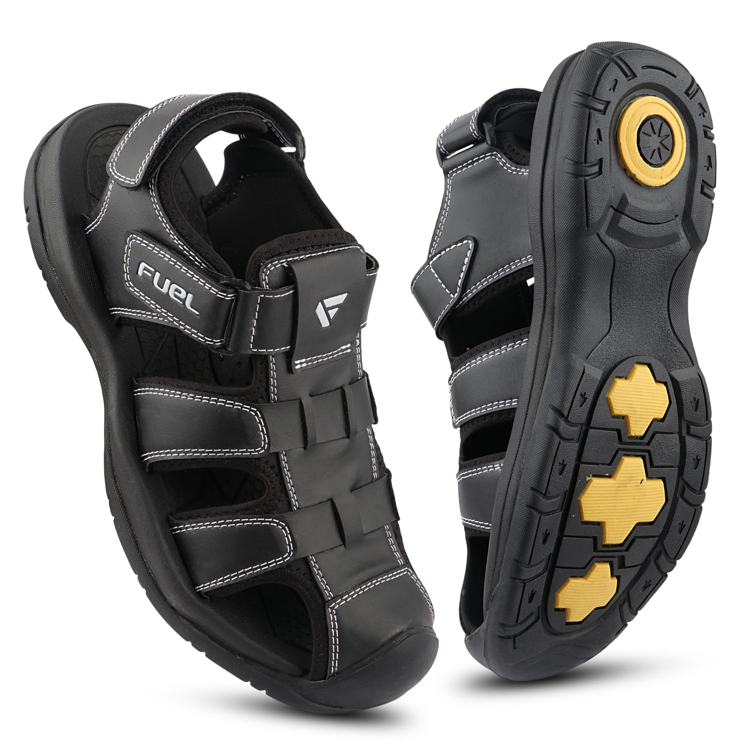 Commando-1 Comfortable & Outdoor Men’s Flexible Fisherman Sandals with Protective Toe Cap-image-2