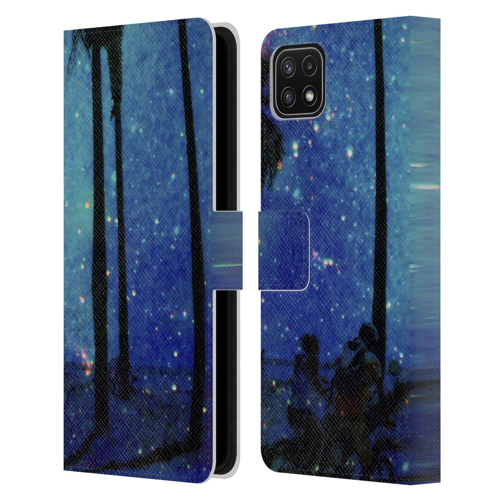 Head Case Designs Officially Licensed Haroulita Venice Beach Places 3 Leather Book Wallet Case Cover Compatible with Galaxy A22 5G / F42 5G (2021)