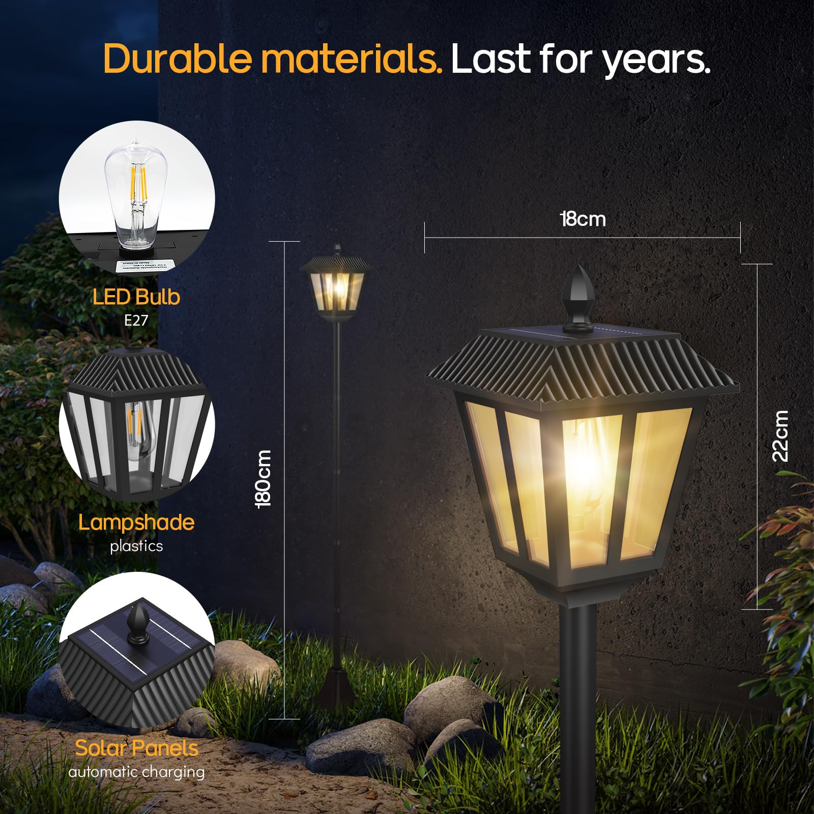 Valastro Lighting Fabbrica Lampadari ferro battuto e illuminazione esterno fusione alluminio - Lampione alluminio h.150 esterno Giardino sfera d.25 Fiuggi C15 Made in Italy