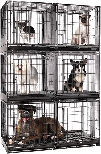 Miniatura 5 de ProSelect - Jaula modular de acero con bandeja de plástico, color negro