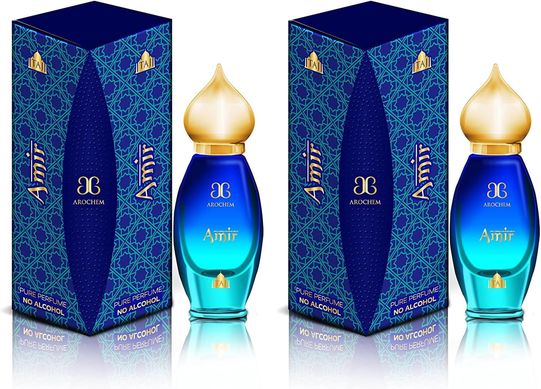TAJ EDITION AMIR 9 ML PURE PERFUME, NO ALCOHOL UNISEX PERFUME ROLL ON -Pack of 2
