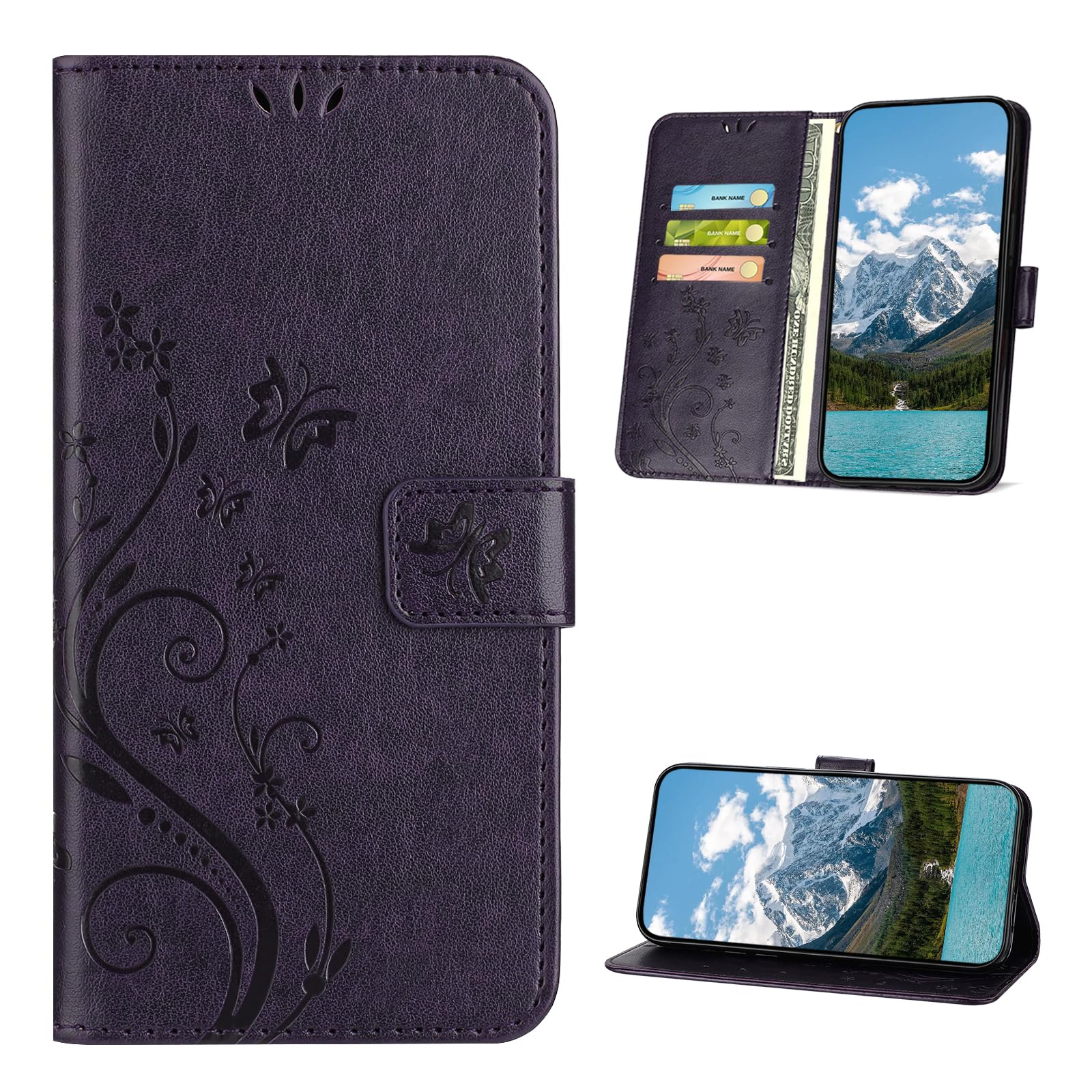 PIXFAB Custodia Portafoglio In Pelle Con Magnete Per Oppo Find X3 Neo 5G - Slot Carte, Supporto, Protezione TPU