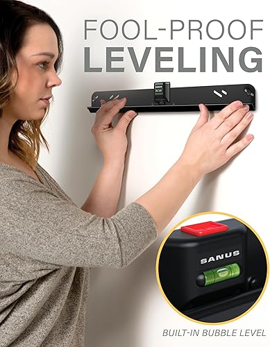 Miniatura 7 de SANUS Soporte de pared para TV de perfil bajo de 22 a 55 pulgadas con fácil instalación de bricolaje, incluye pestillo de seguridad integrado, todos