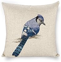 Vista 1 de Golddfinch - Funda de almohada de lino de 18 x 18 pulgadas, funda de cojín decorativa de doble cara para sofá, cama, silla y automóvil