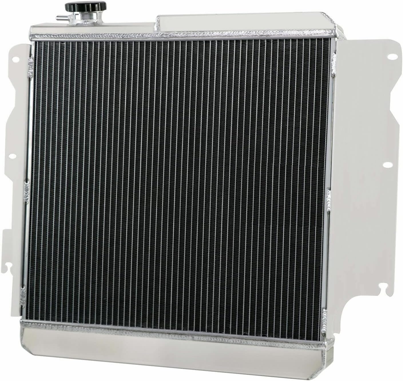 ReadyCool 4 Row Aluminum Radiator for 1987-2006 Jeep Wrangler TJ YJ LS Swap V8 Conversion with 16" Fan Shroud & Thermostat Relay Kit