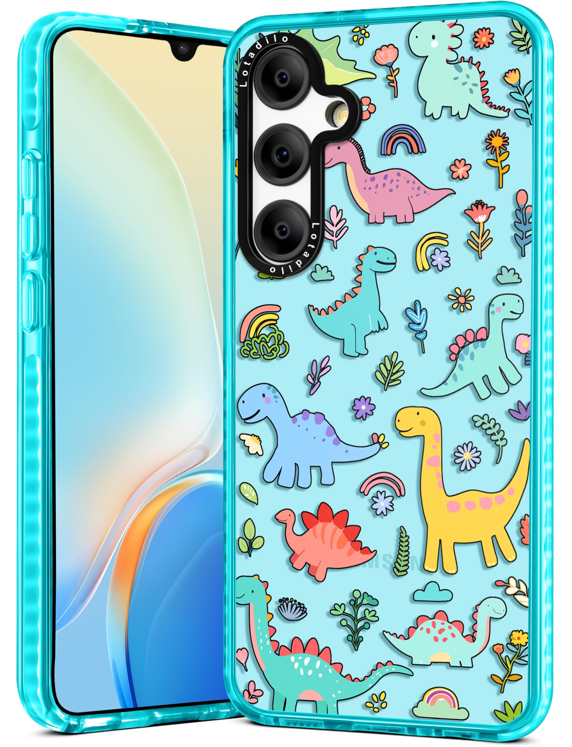 Lotadilo Cute Case for Samsung Galaxy A16 5G - for Women Girls Kawaii Funny Design Fun Aesthetic Dinosaur Fashion Girly for Teens Pattern TPU Bumper