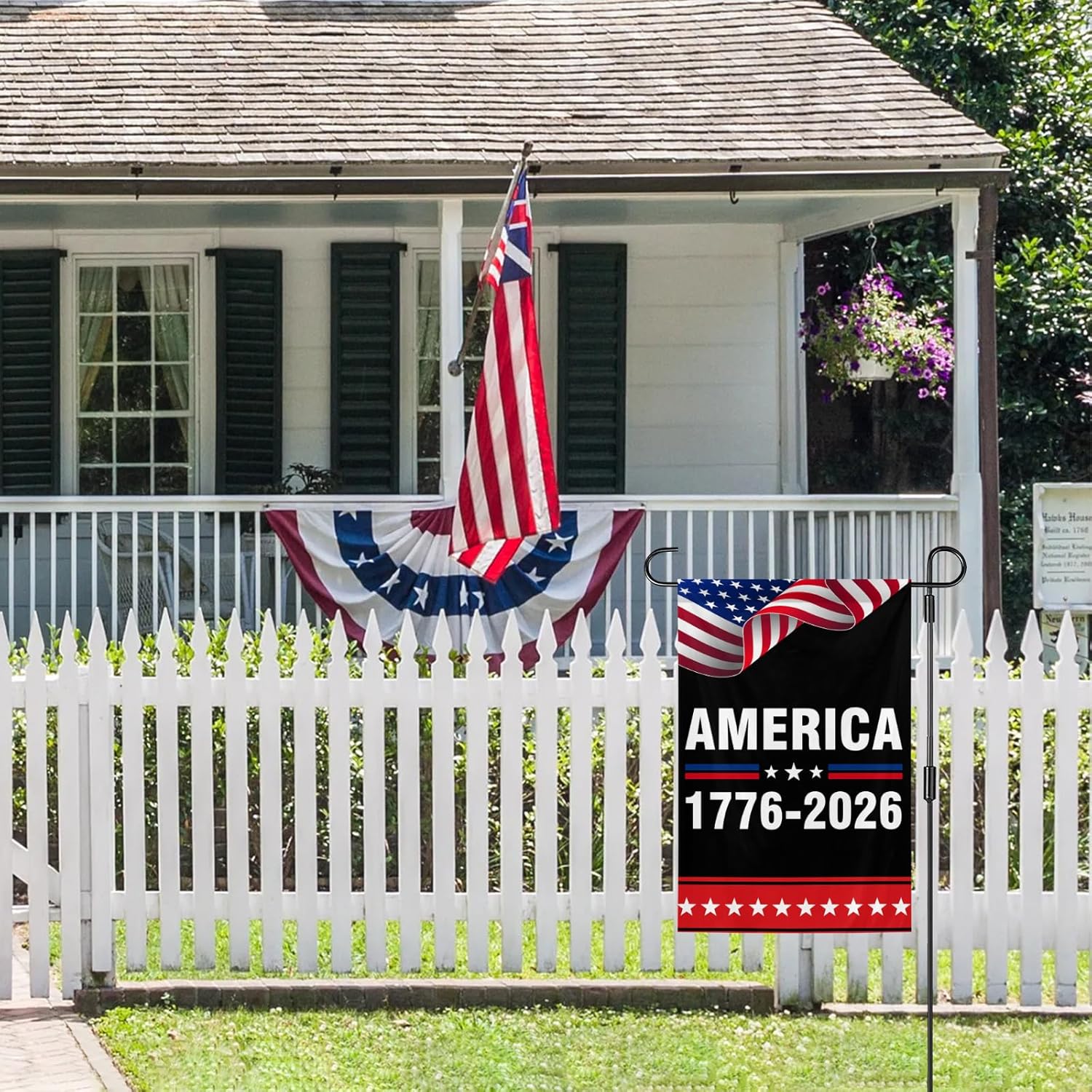 America Birthday Garden Flag 12x18 Inche Double Side, 1776 2026 Years Anniversary Patriot Garden Flags, for Street Lawn Parties Event Decoration - Image 5