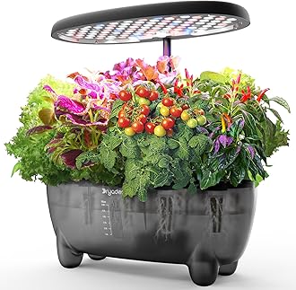 12-Pod Indoor Herb Garden Hydroponics Growing System Kit with LED Grow Light, Indoor Gardening System for Herbs, Vegetables, Lettuce on Countertop (Seeds NOT Included)