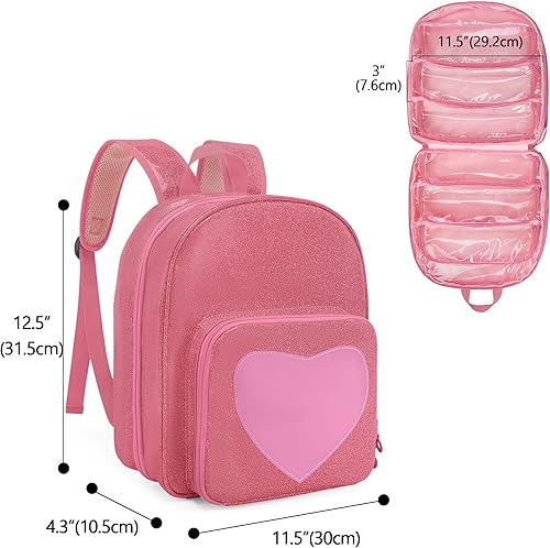 Miniatura 6 de LoDrid Mochila de transporte compatible con LOL Surprise Dolls All estuche de almacenamiento con 6 bolsillos transparentes para organizador y
