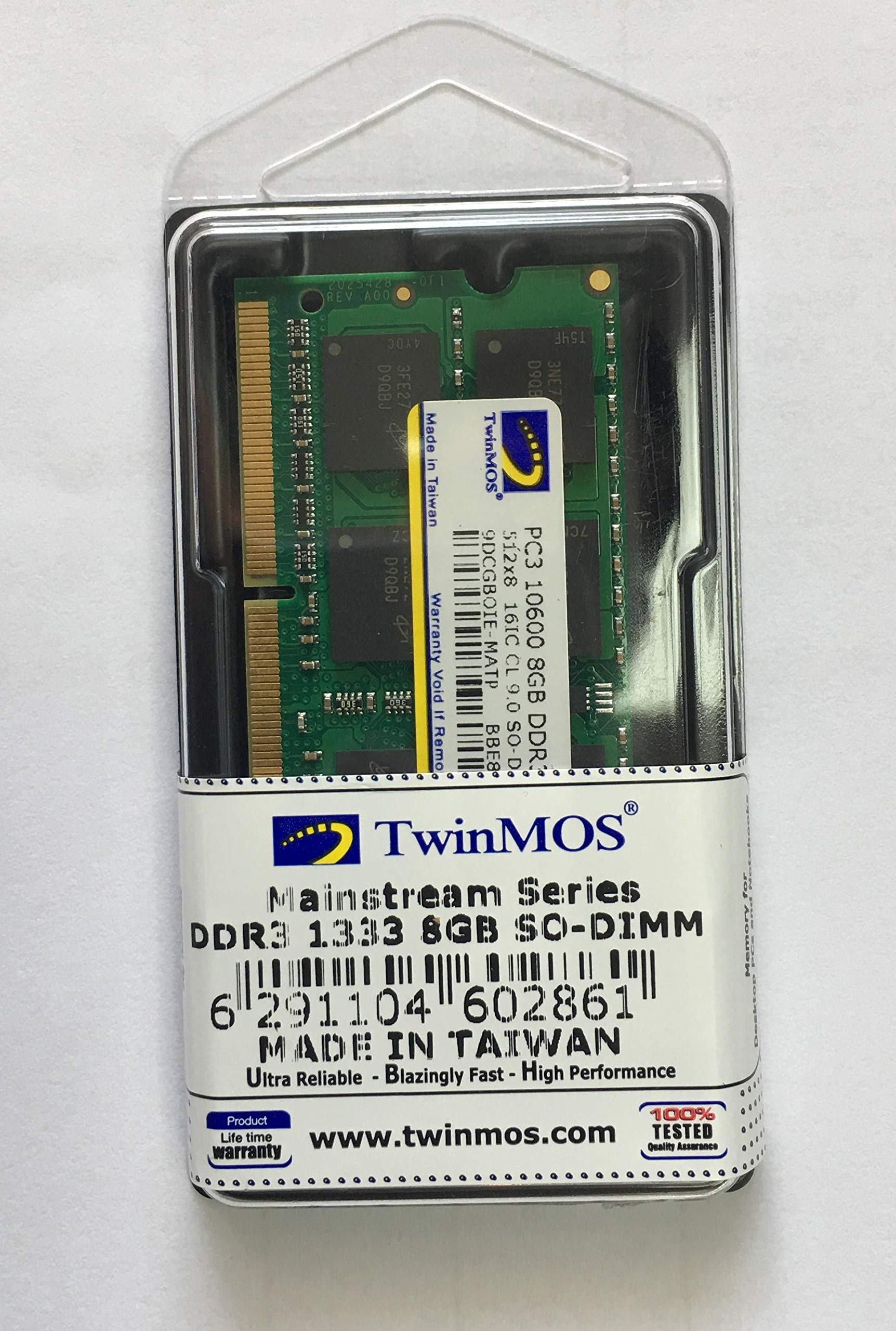 TwinMOS 8GB DDR3 1333MHz Memory Module for Laptop