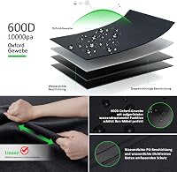 PATWING Időjárásálló Medencetakaró 460 cm Átmérőjű, UV-Ellenálló Védőponyva Intex és Bestway Medencékhez, 600D Oxford Anyag, Fekete 4
