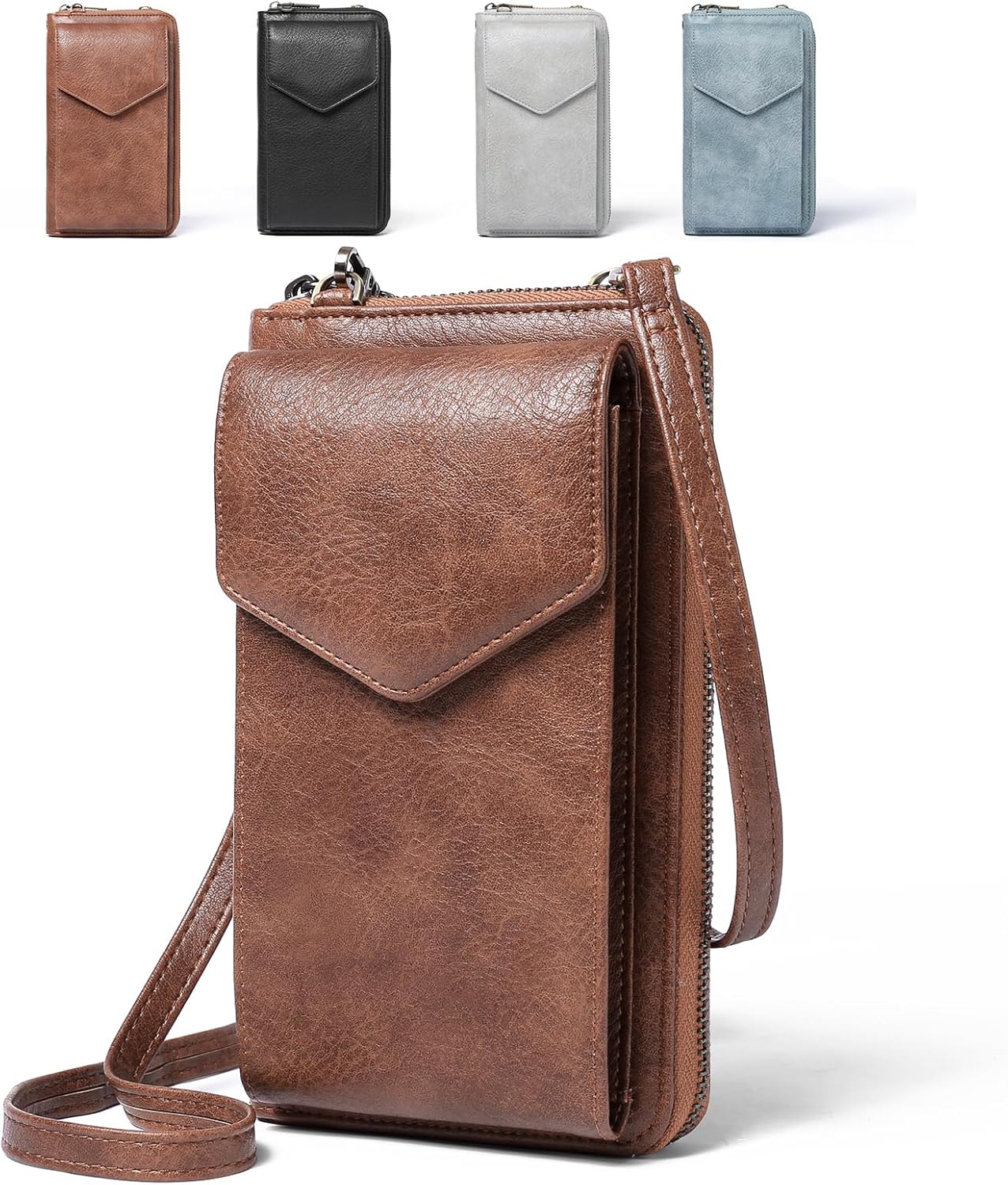 SENDEFN Small Crossbody Bag for Women Cell Phone Purse Leather Wallet Purse Shoulder Bag with Adjustable Strap - Image 4