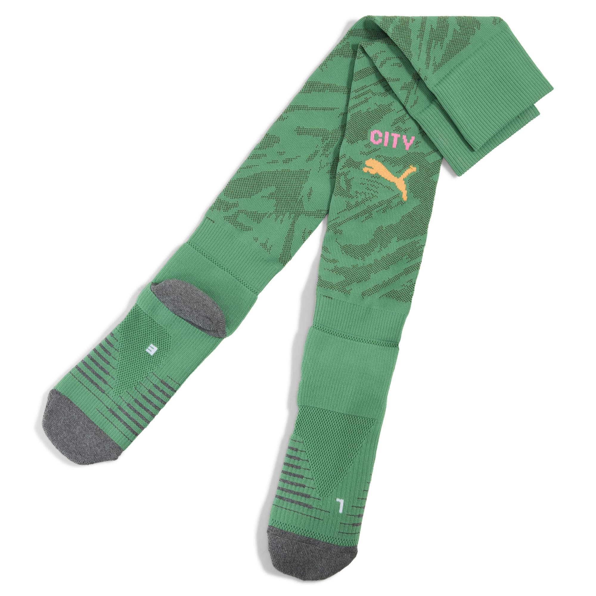 '25-'26 Man City Goalkeeper Away Socks (Green) Adults Polyester Manchester City Made By: Puma Unisex Green Large